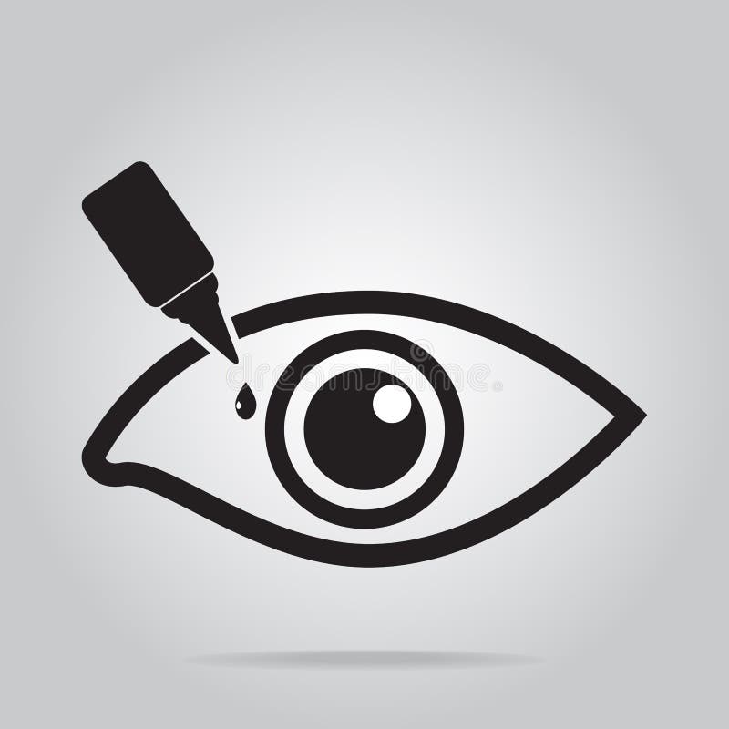 Icona dei collirii, icona medica del segno royalty illustrazione gratis Icona dei collirii, icona medica del segno royalty illustrazione gratis