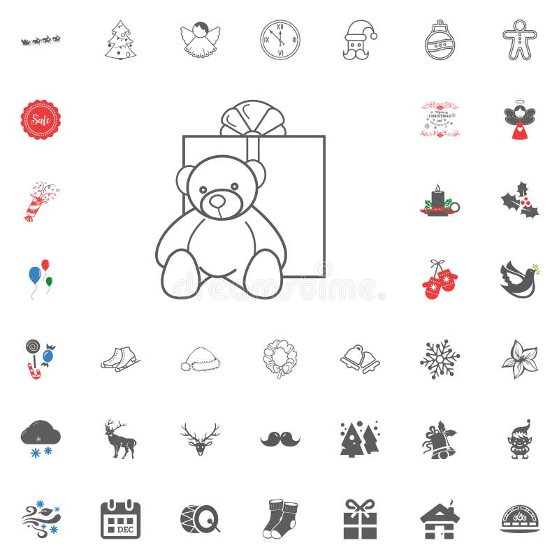 Icona del buon anno e di Buon Natale Illustrazione di vettore illustrazione vettoriale Icona del buon anno e di Buon Natale Illustrazione di vettore illustrazione vettoriale