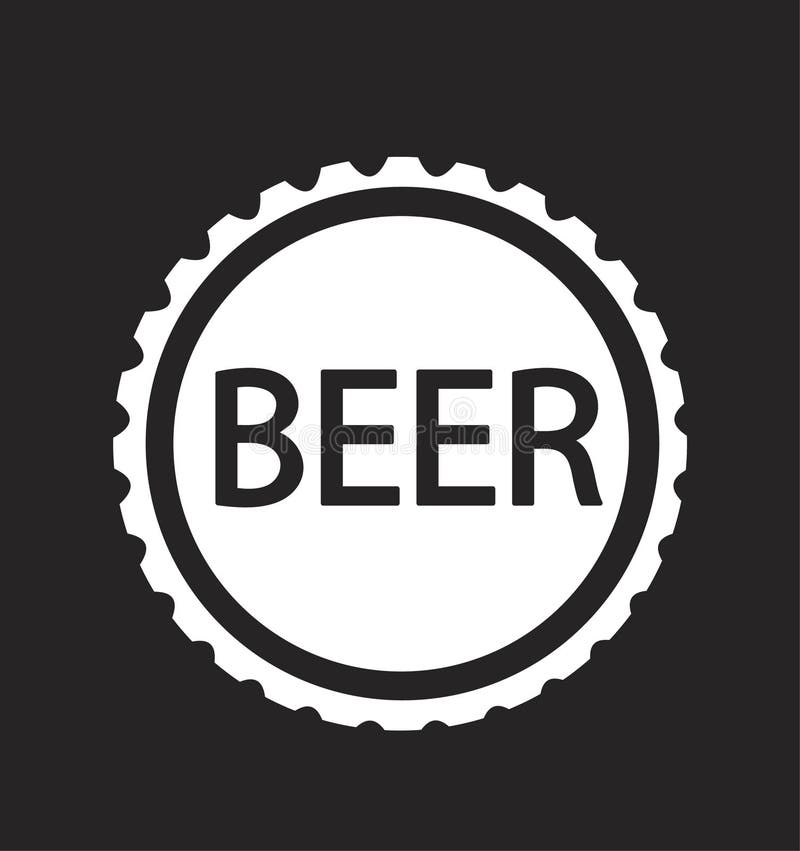 Vector beer bottle cap icon illustration. Vector beer bottle cap icon illustration