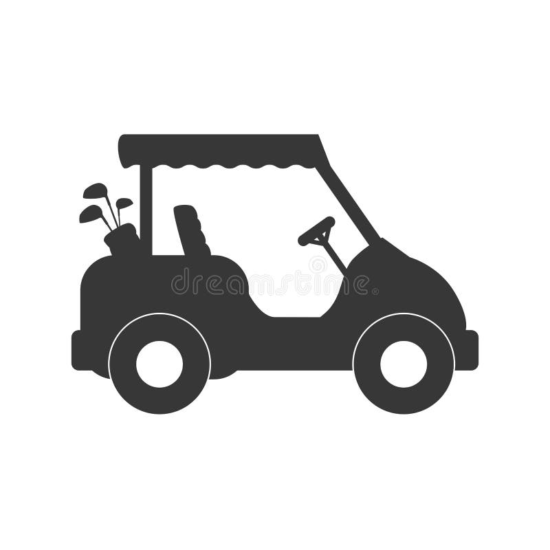 Icona del carretto di golf Concetto di sport Grafico di vettore illustrazione vettoriale Icona del carretto di golf Concetto di sport Grafico di vettore illustrazione vettoriale