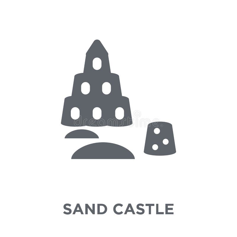 Icona del castello della sabbia dalla raccolta royalty illustrazione gratis Icona del castello della sabbia dalla raccolta royalty illustrazione gratis