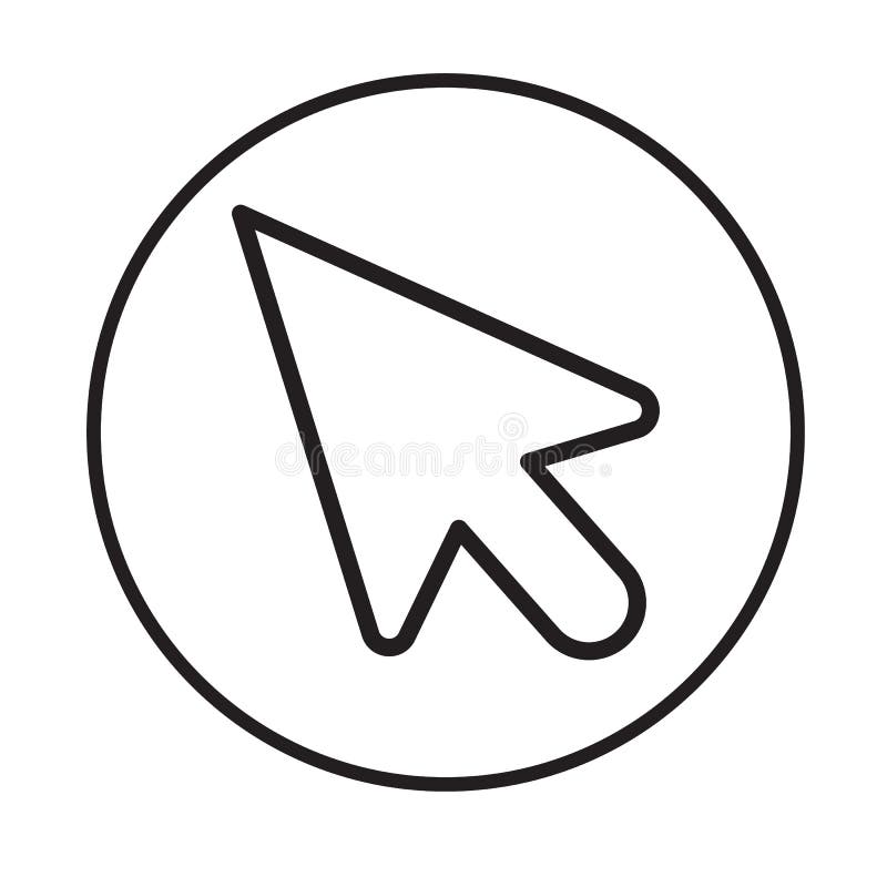 Icona del cursore su fondo bianco segno del cursore Stile piano royalty illustrazione gratis Icona del cursore su fondo bianco segno del cursore Stile piano royalty illustrazione gratis