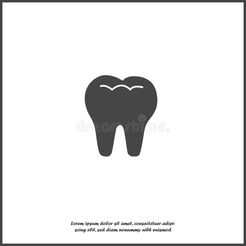 Icona del dente di vettore Illustrazione di odontoiatria su fondo isolato bianco royalty illustrazione gratis Icona del dente di vettore Illustrazione di odontoiatria su fondo isolato bianco royalty illustrazione gratis