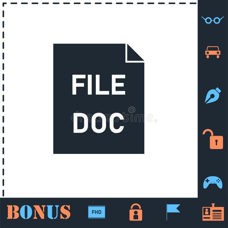 Icona del documento File pianamente illustrazione vettoriale