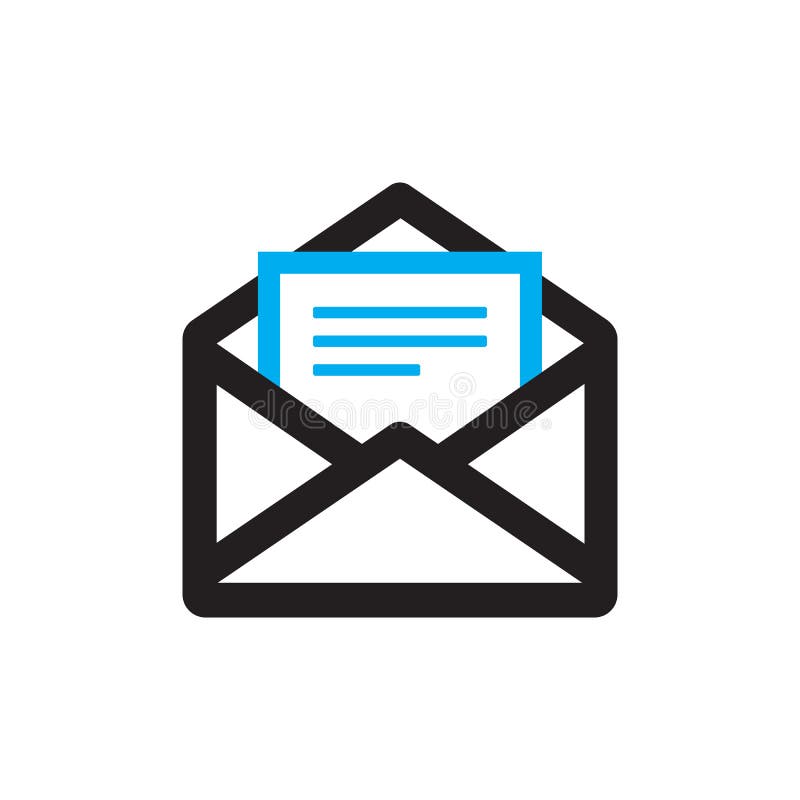 Icona del email sull'illustrazione bianca di vettore del fondo Busta con il segno di concetto del documento Simbolo creativo dell illustrazione vettoriale Icona del email sull'illustrazione bianca di vettore del fondo Busta con il segno di concetto del documento Simbolo creativo dell illustrazione vettoriale