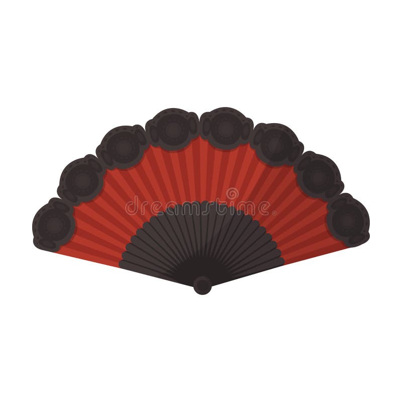 Icona del fan di flamenco nello stile del fumetto isolata su fondo bianco Illustrazione di vettore delle azione di simbolo del pa illustrazione di stock Icona del fan di flamenco nello stile del fumetto isolata su fondo bianco Illustrazione di vettore delle azione di simbolo del pa illustrazione di stock