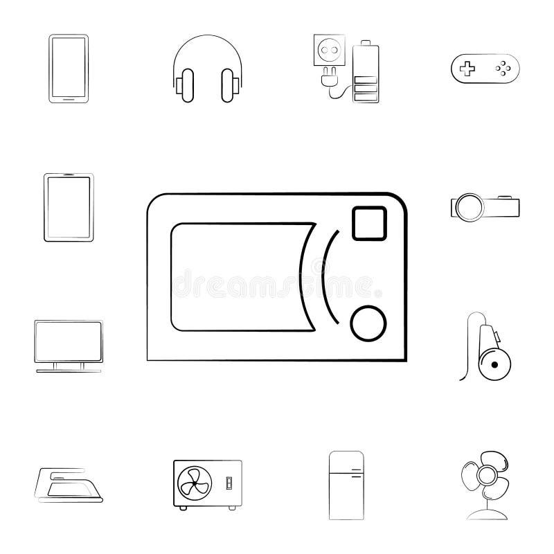 microwave oven icon. Detailed set of home appliances. Premium graphic design. One of the collection icons for websites, web design, mobile app on white background on white background. microwave oven icon. Detailed set of home appliances. Premium graphic design. One of the collection icons for websites, web design, mobile app on white background on white background