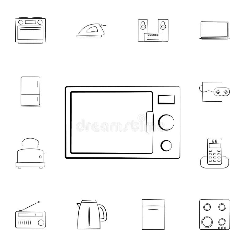 microwave oven icon. Detailed set of home appliances. Premium graphic design. One of the collection icons for websites, web design, mobile app on white background on white background. microwave oven icon. Detailed set of home appliances. Premium graphic design. One of the collection icons for websites, web design, mobile app on white background on white background