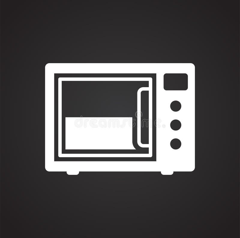 Microwave oven icon on black background for graphic and web design, Modern simple vector sign. Internet concept. Trendy symbol for website design web button or mobile app. Microwave oven icon on black background for graphic and web design, Modern simple vector sign. Internet concept. Trendy symbol for website design web button or mobile app