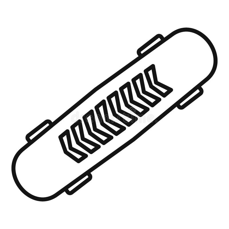 Icona del pattino di modo, stile del profilo illustrazione di stock Icona del pattino di modo, stile del profilo illustrazione di stock