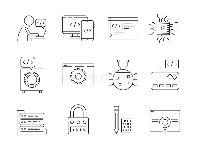 Icona del programmatore Prova del sistema di qa di nodi dei patch del lavoratore dello sviluppatore di web del codificatore che c royalty illustrazione gratis Icona del programmatore Prova del sistema di qa di nodi dei patch del lavoratore dello sviluppatore di web del codificatore che c royalty illustrazione gratis