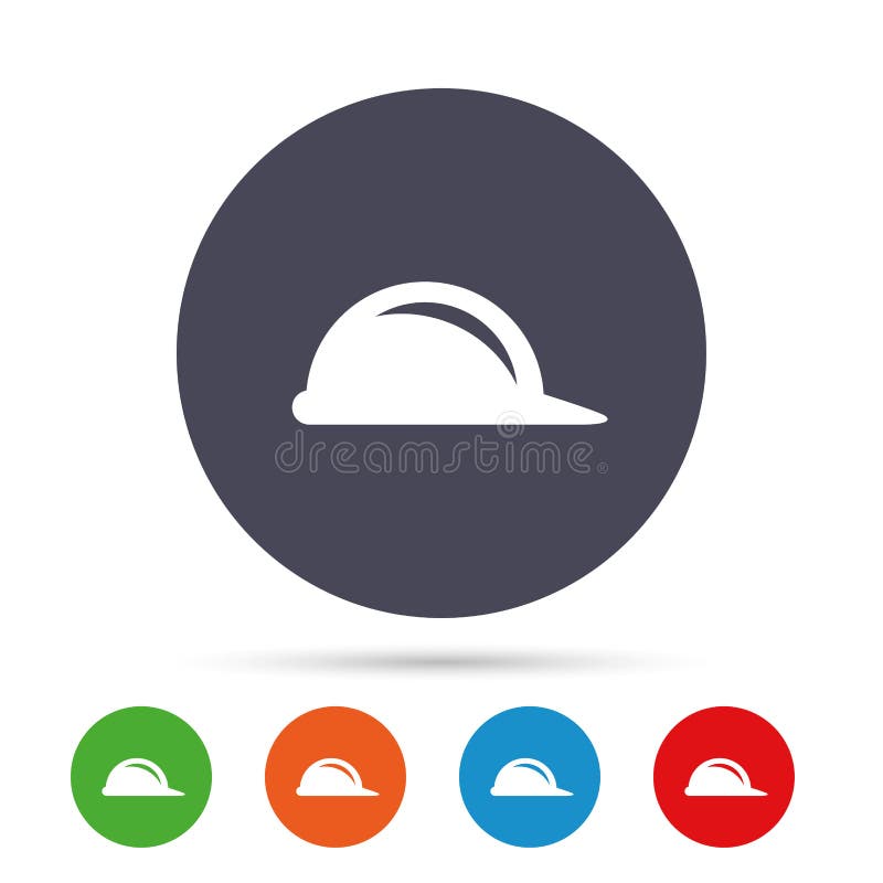 Icona del segno del casco Simbolo del casco della costruzione royalty illustrazione gratis Icona del segno del casco Simbolo del casco della costruzione royalty illustrazione gratis