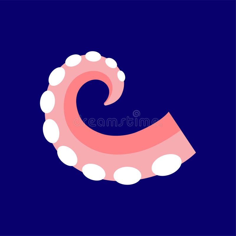 Icona del simbolo del tentacolo di ottopus Prodotti di mare freschi naturali, alimenti sani illustrazione di stock Icona del simbolo del tentacolo di ottopus Prodotti di mare freschi naturali, alimenti sani illustrazione di stock