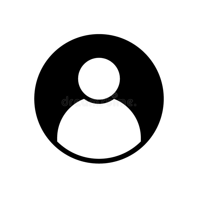 Icona del solido del nero dell'avatar di profilo utente illustrazione vettoriale Icona del solido del nero dell'avatar di profilo utente illustrazione vettoriale