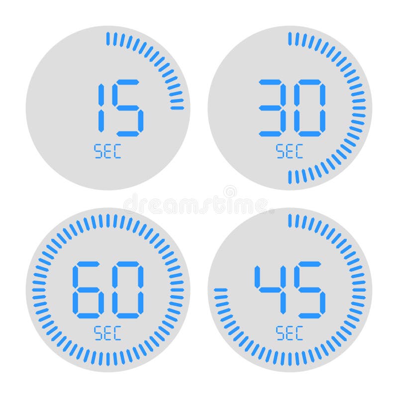 Icona del temporizzatore di Digital con il fronte di orologio blu royalty illustrazione gratis Icona del temporizzatore di Digital con il fronte di orologio blu royalty illustrazione gratis