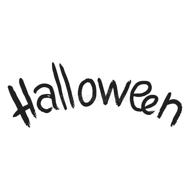 Icona del testo di Halloween, stile semplice illustrazione di stock Icona del testo di Halloween, stile semplice illustrazione di stock