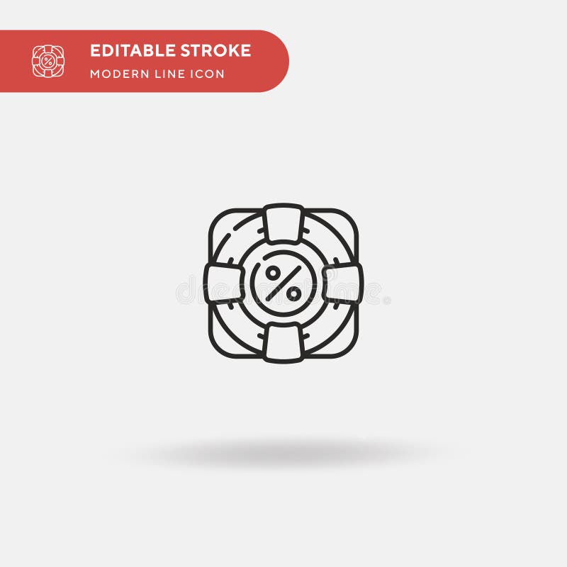 Icona del vettore semplice Lifesaver. modello di progettazione simboli illustrativi per l'elemento ui mobile Web. colore perfetto illustrazione di stock