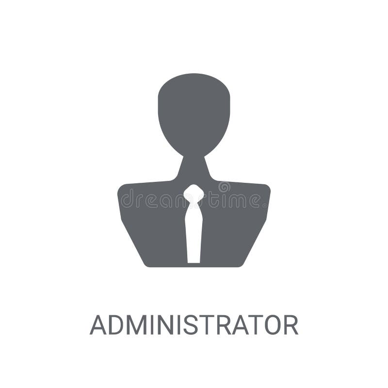 Icona dell'amministratore Concetto d'avanguardia di logo dell'amministratore sulla b bianca illustrazione di stock Icona dell'amministratore Concetto d'avanguardia di logo dell'amministratore sulla b bianca illustrazione di stock