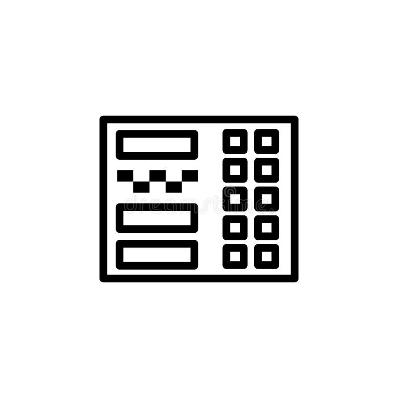 icona dell'apparecchiatura di pagamento Elemento delle icone minimalistic per i apps mobili di web e di concetto Linea sottile ic illustrazione vettoriale icona dell'apparecchiatura di pagamento Elemento delle icone minimalistic per i apps mobili di web e di concetto Linea sottile ic illustrazione vettoriale