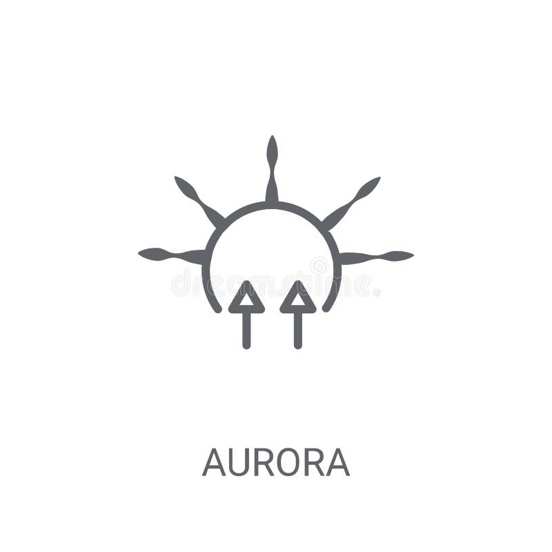 Icona dell'aurora Concetto d'avanguardia di logo dell'aurora su fondo bianco da royalty illustrazione gratis Icona dell'aurora Concetto d'avanguardia di logo dell'aurora su fondo bianco da royalty illustrazione gratis