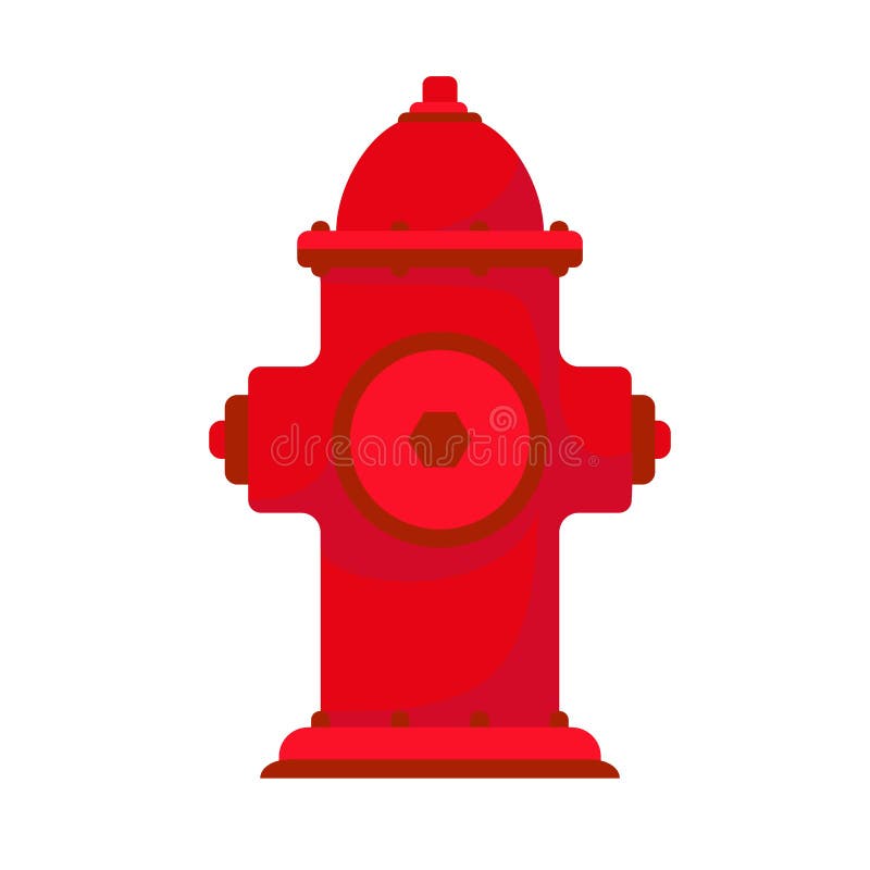 Icona dell'idrante antincendio, stile piano illustrazione vettoriale