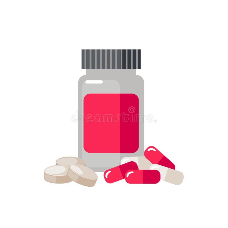 Icona della bottiglia di pillola isolata su fondo bianco