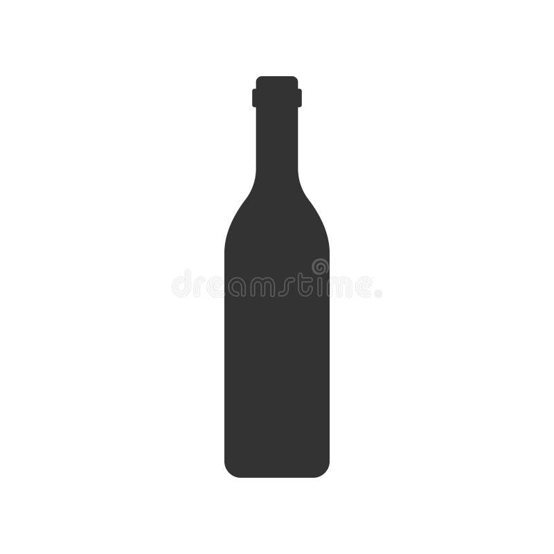 Wine bottle icon in flat style. Alcohol bottle illustration on white isolated background. Beer, vodka, wine concept. Wine bottle icon in flat style. Alcohol bottle illustration on white isolated background. Beer, vodka, wine concept.