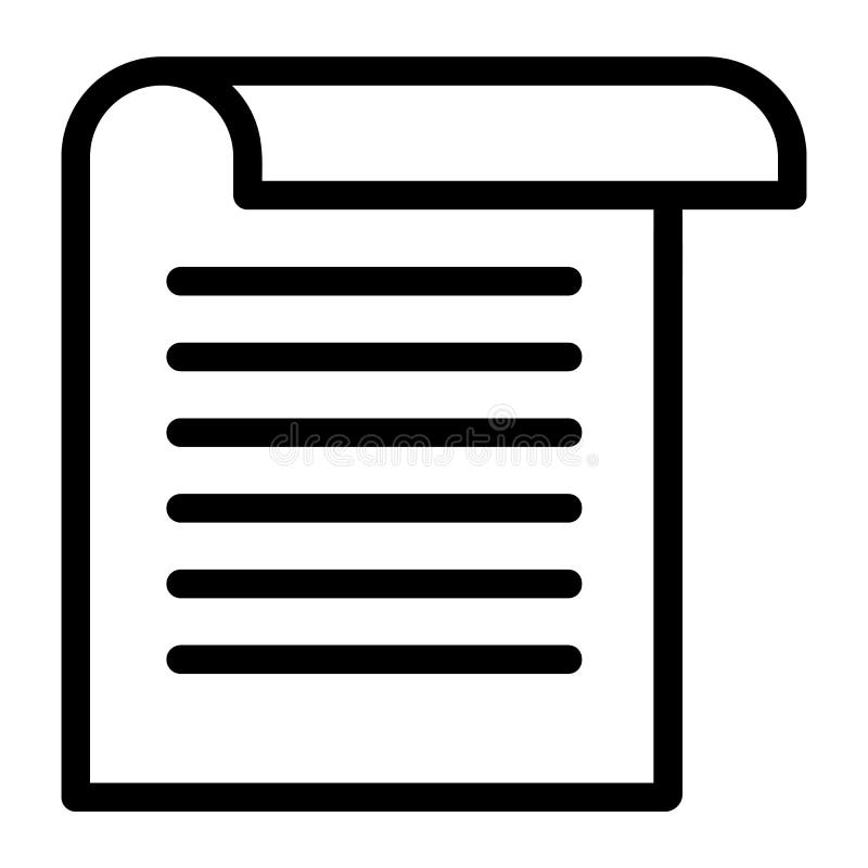 Icona della carta dell'ufficio, stile del profilo illustrazione di stock Icona della carta dell'ufficio, stile del profilo illustrazione di stock