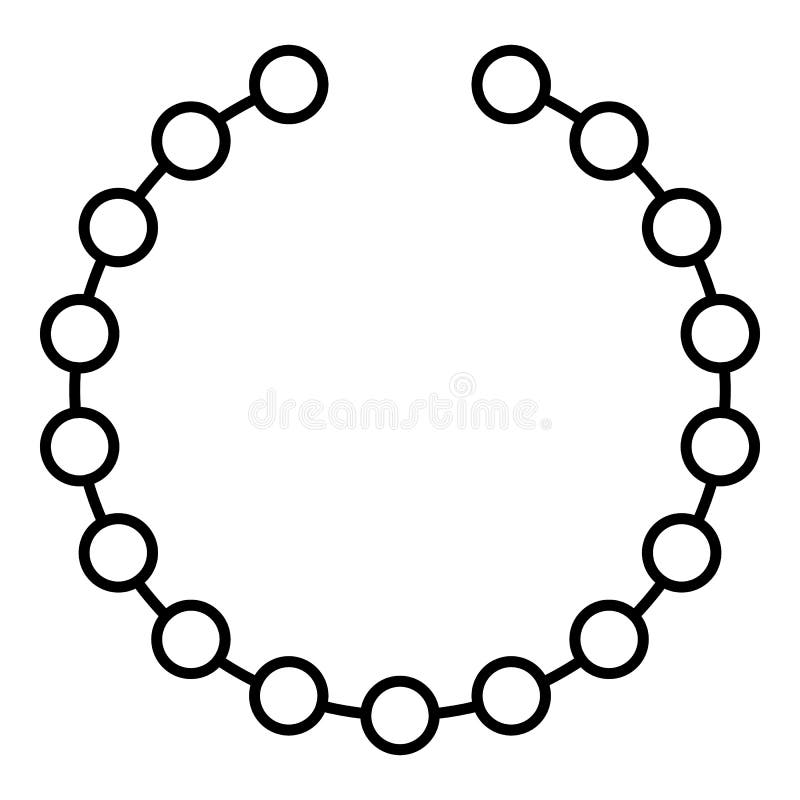 Icona della collana della perla, stile del profilo royalty illustrazione gratis Icona della collana della perla, stile del profilo royalty illustrazione gratis