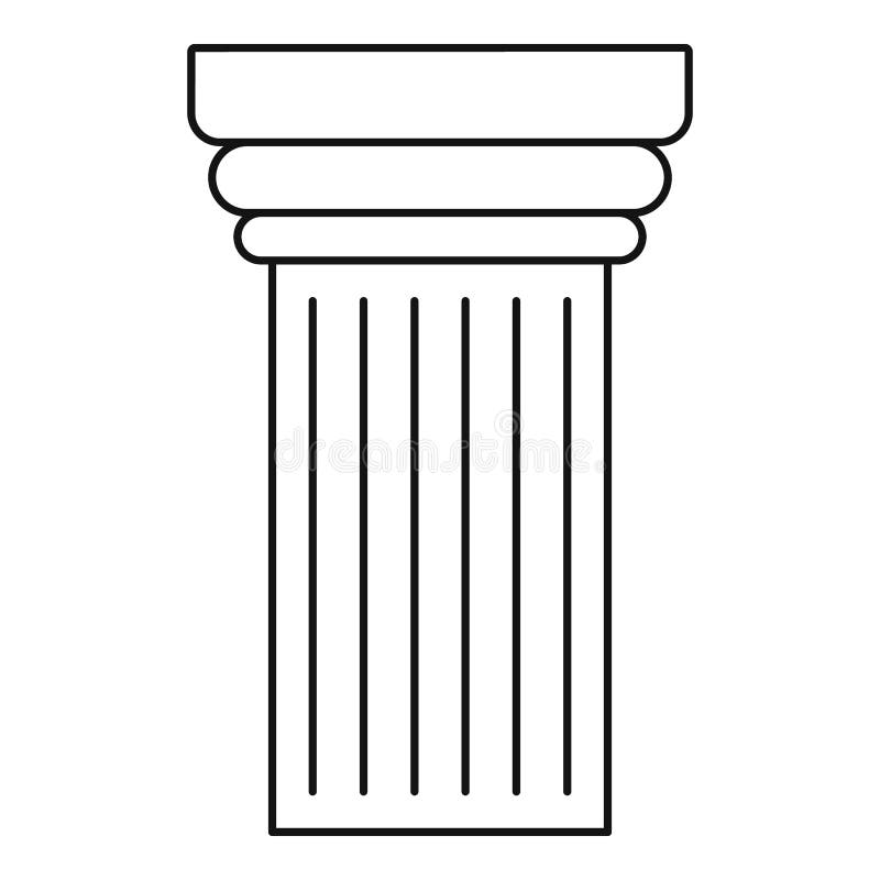 Insegna Di Concetto Della Colonna Del Museo, Stile Del Fumetto