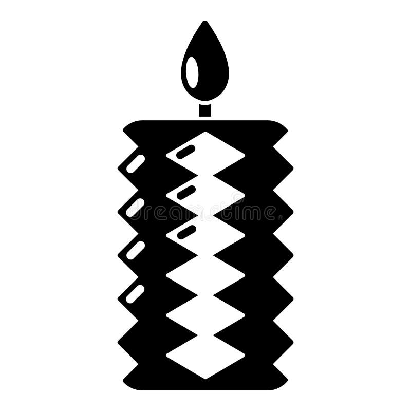 Icona della decorazione della candela, stile nero semplice royalty illustrazione gratis Icona della decorazione della candela, stile nero semplice royalty illustrazione gratis