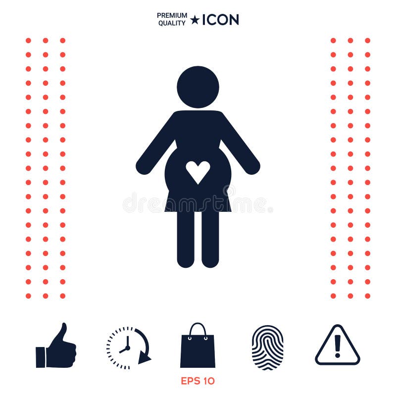 Download Icona Della Donna Incinta Con Cuore Illustrazione Vettoriale - Illustrazione di pancia, cura: 117976413