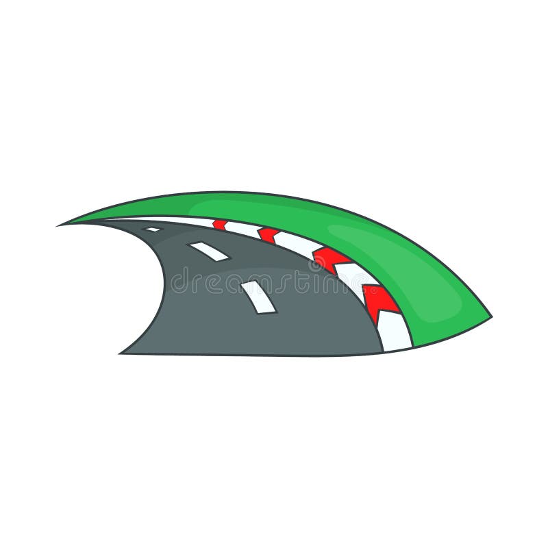 Icona della gara motociclistica su pista, stile del fumetto royalty illustrazione gratis Icona della gara motociclistica su pista, stile del fumetto royalty illustrazione gratis
