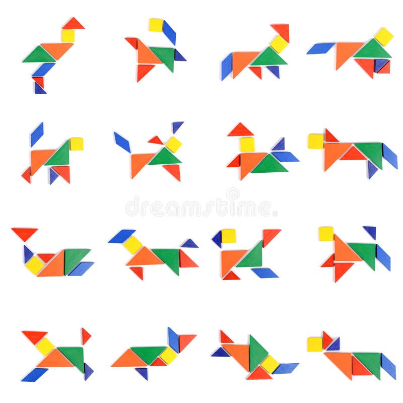Icona della gente di Tangram immagine stock Icona della gente di Tangram immagine stock