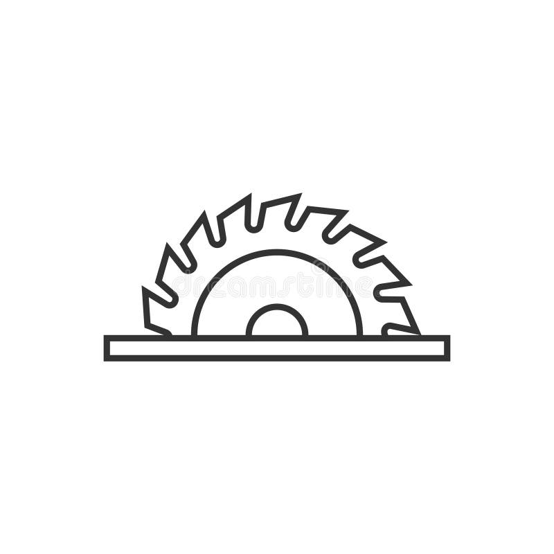 Icona della lama vista in stile piatto Illustrazione del vettore della macchina circolare su fondo isolato bianco Concetto aziend royalty illustrazione gratis Icona della lama vista in stile piatto Illustrazione del vettore della macchina circolare su fondo isolato bianco Concetto aziend royalty illustrazione gratis