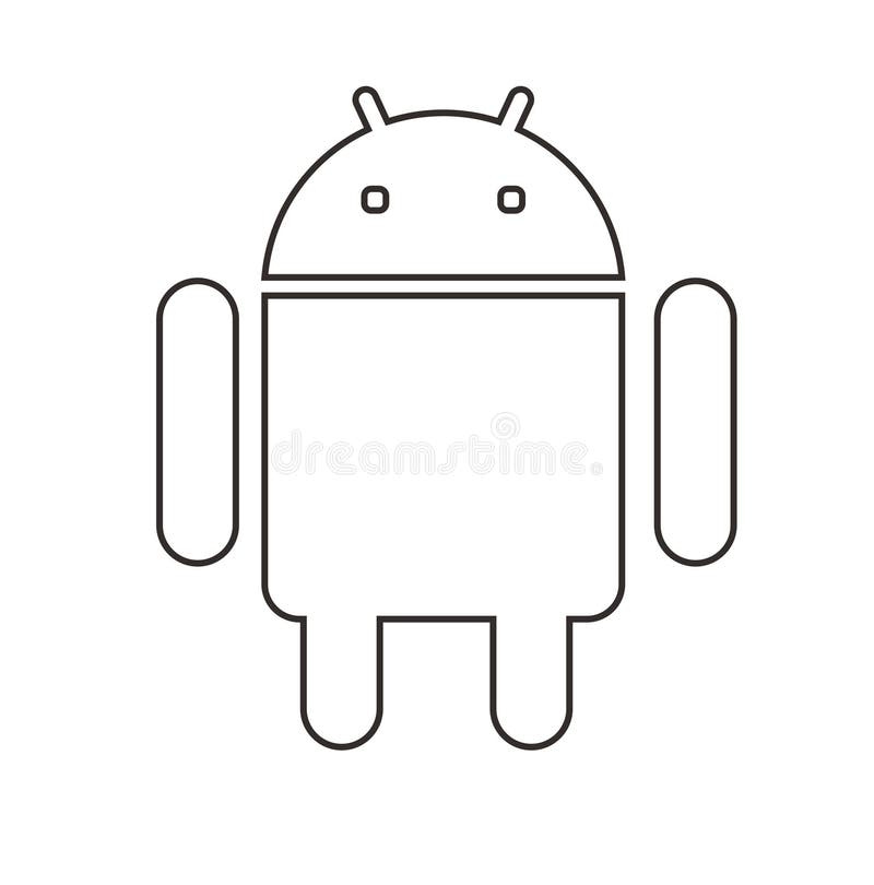 Icona della linea telefonica di Android in pieno royalty illustrazione gratis Icona della linea telefonica di Android in pieno royalty illustrazione gratis