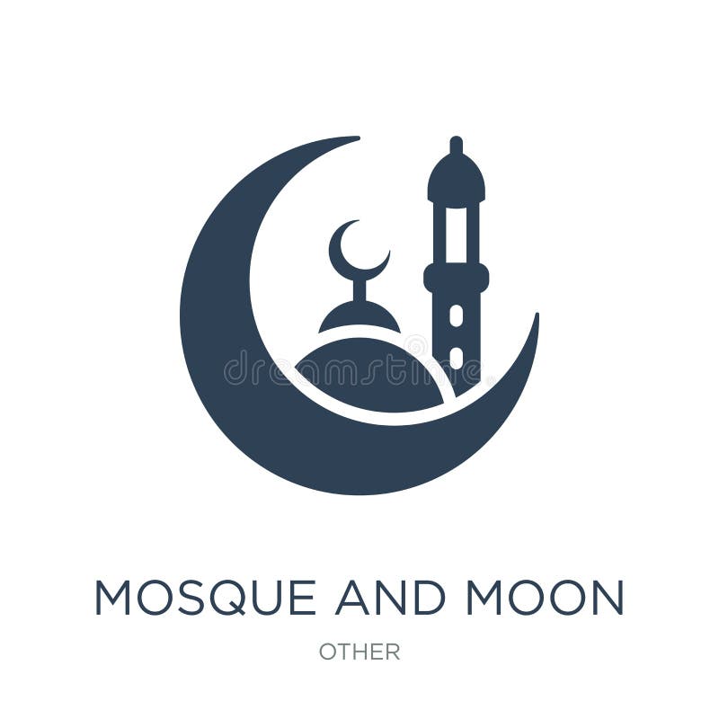 icona della luna e della moschea nello stile d'avanguardia di progettazione icona della luna e della moschea isolata su fondo bia illustrazione vettoriale icona della luna e della moschea nello stile d'avanguardia di progettazione icona della luna e della moschea isolata su fondo bia illustrazione vettoriale