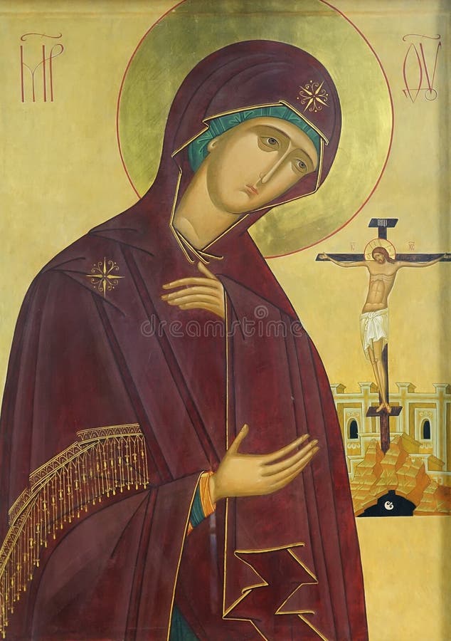 Icona della madre del dio e del Gesù Cristo
