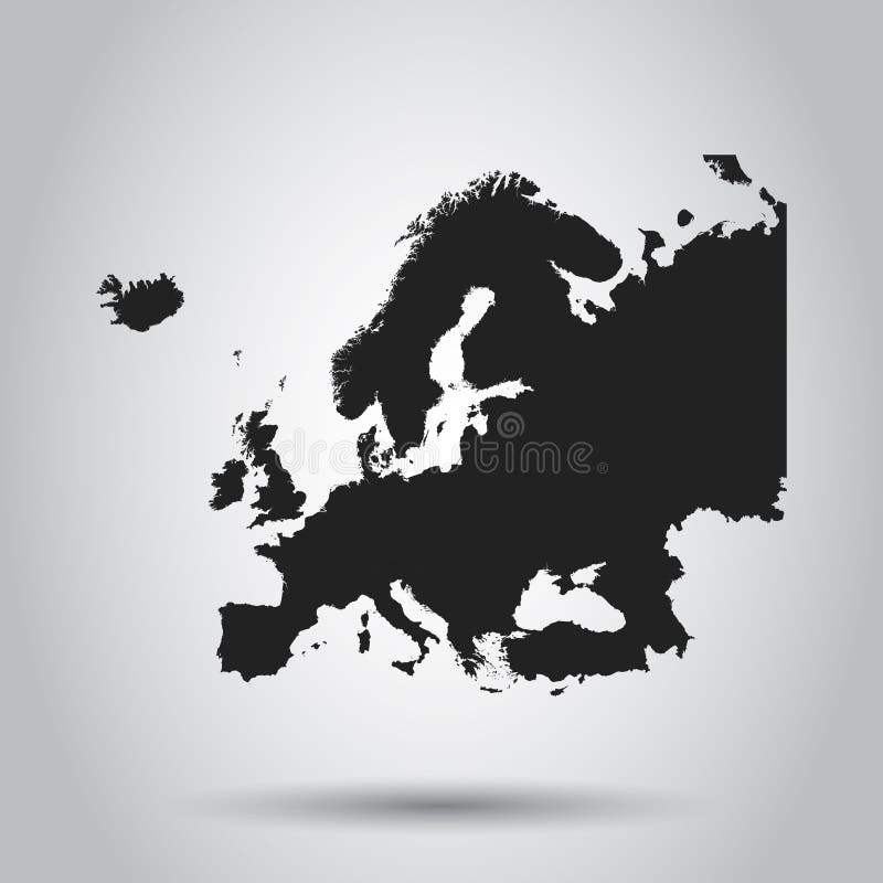 Icona della mappa di Europa Illustrazione piana di vettore Wi di simbolo del segno di Europa illustrazione di stock Icona della mappa di Europa Illustrazione piana di vettore Wi di simbolo del segno di Europa illustrazione di stock