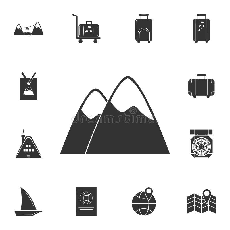 Icona della montagna Insieme dettagliato delle icone di viaggio Progettazione grafica premio Una delle icone della raccolta per i illustrazione di stock Icona della montagna Insieme dettagliato delle icone di viaggio Progettazione grafica premio Una delle icone della raccolta per i illustrazione di stock