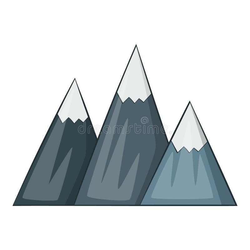Icona della montagna, stile del fumetto illustrazione di stock Icona della montagna, stile del fumetto illustrazione di stock