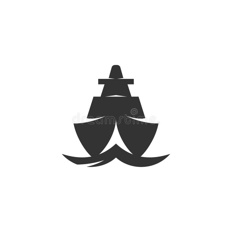 Icona della nave Logo di vettore su fondo bianco illustrazione vettoriale Icona della nave Logo di vettore su fondo bianco illustrazione vettoriale