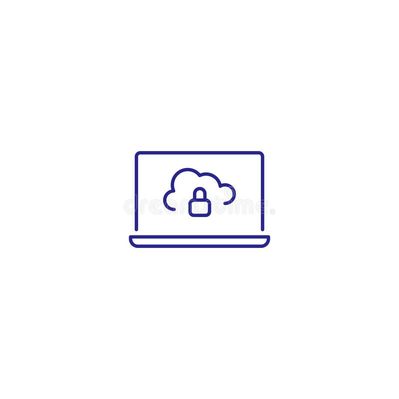 Icona della riga di database del blocco cloud. salvataggio dati di elaborazione illustrazione di stock