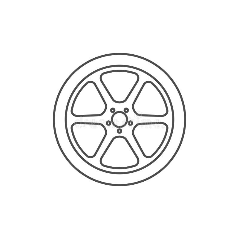 Car wheel icon. Vector illustration. Car wheel icon. Vector illustration