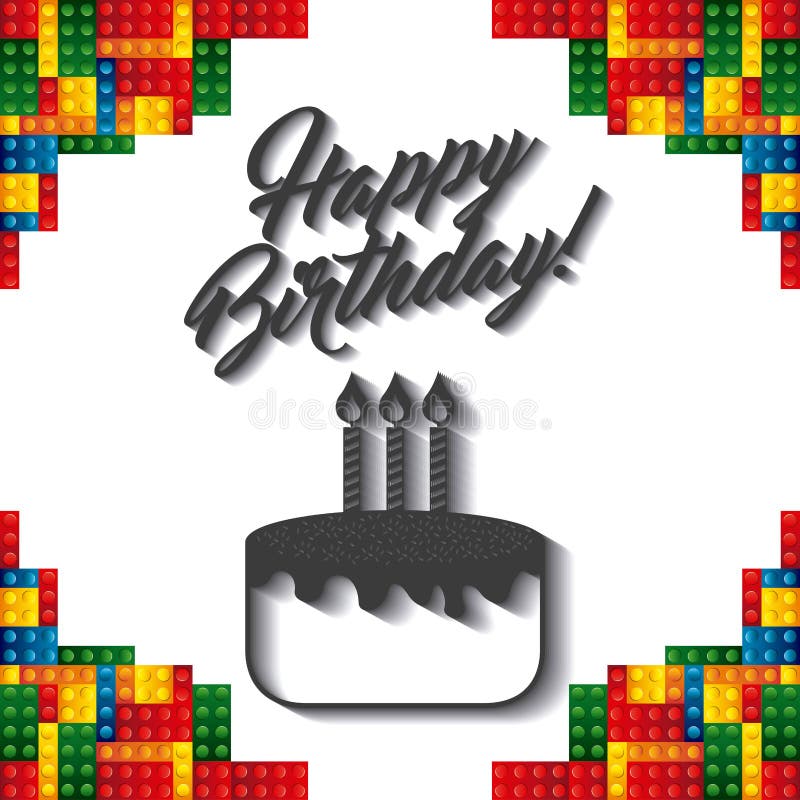 Icona Della Struttura Di Lego Disegno Di Buon Compleanno Grafico Di Vettore Illustrazione Di Stock Illustrazione Di Illustrazione Parti