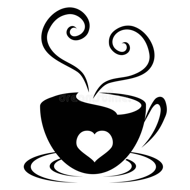 Icona della tazza del cuore di amore illustrazione di stock Icona della tazza del cuore di amore illustrazione di stock