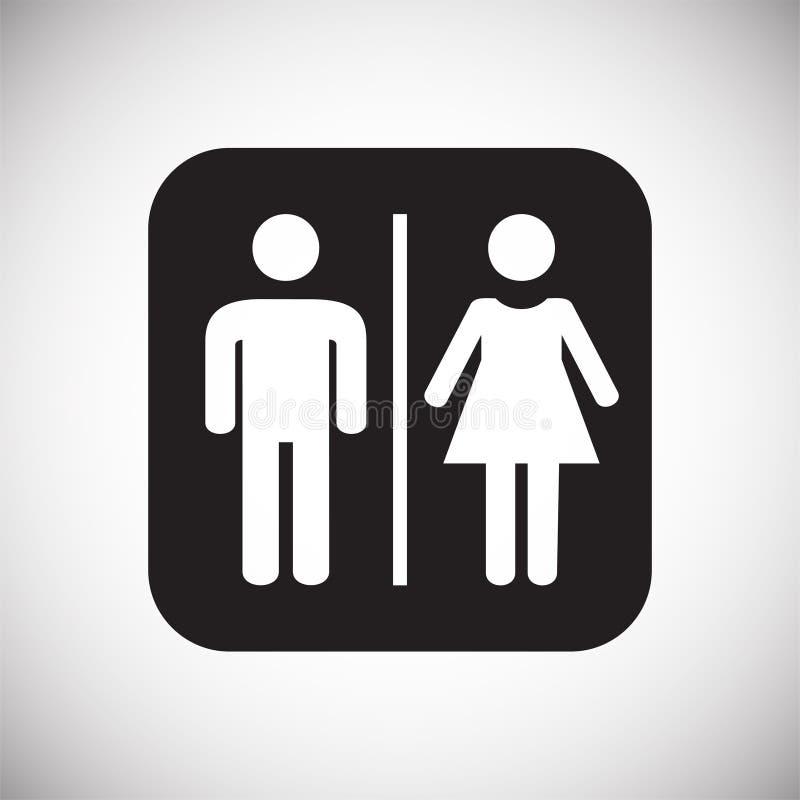 Icona della toilette su fondo bianco per il grafico ed il web design, segno semplice moderno di vettore Concetto del Internet Sim illustrazione vettoriale