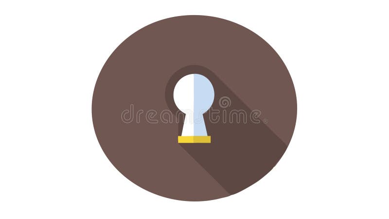 Icona di accesso alla sicurezza per il foro chiave Progettazione piatta Vettore grafico Vettore grafico Generativo AI illustrazione di stock