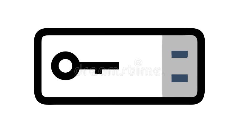 Icona di accesso o blocco del foro chiave con progettazione vettoriale dello slot per la progettazione dello slot della voce chiav illustrazione vettoriale