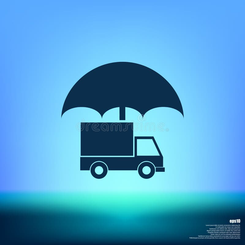 Icona di assicurazione di carico illustrazione di stock